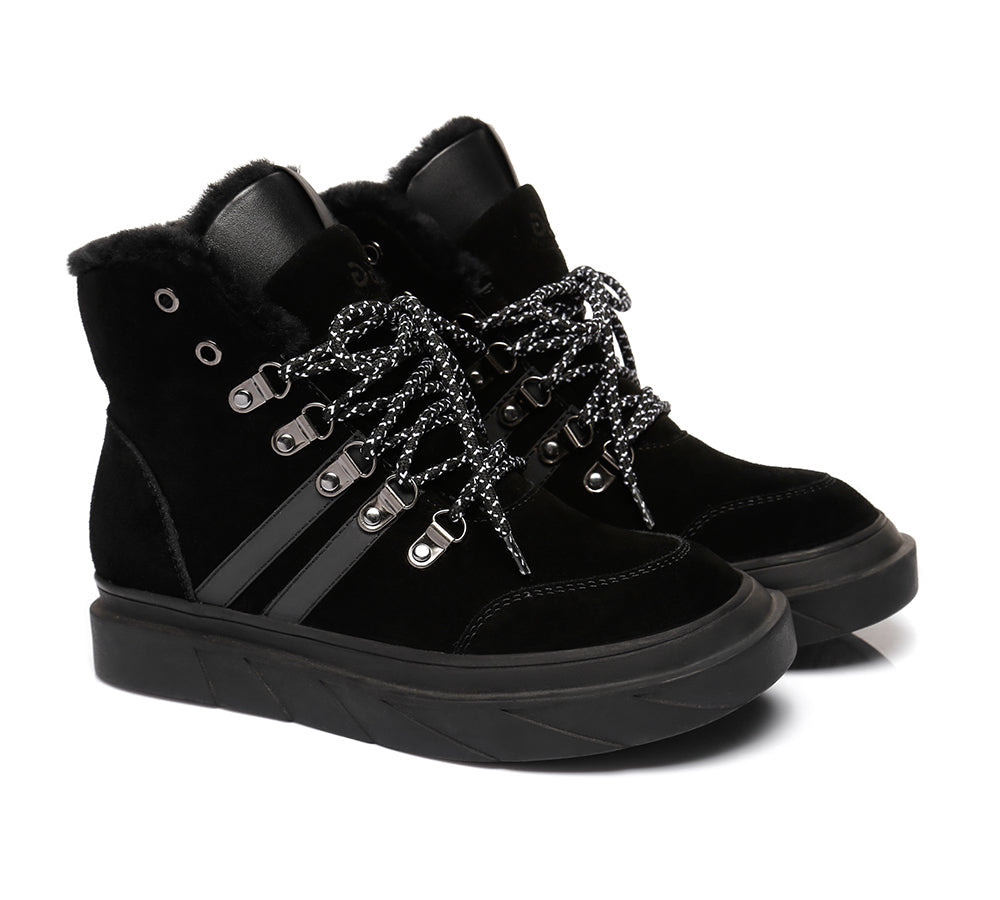 Fashion Boots - Lace Up Fashion Sneaker Women Boots Vicki