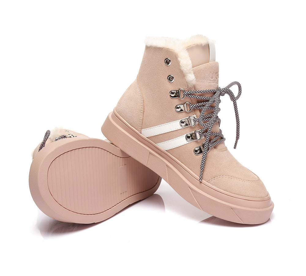 Fashion Boots - Lace Up Fashion Sneaker Women Boots Vicki