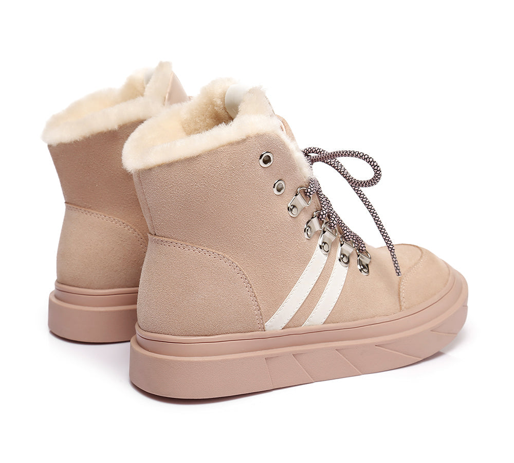 Fashion Boots - Lace Up Fashion Sneaker Women Boots Vicki