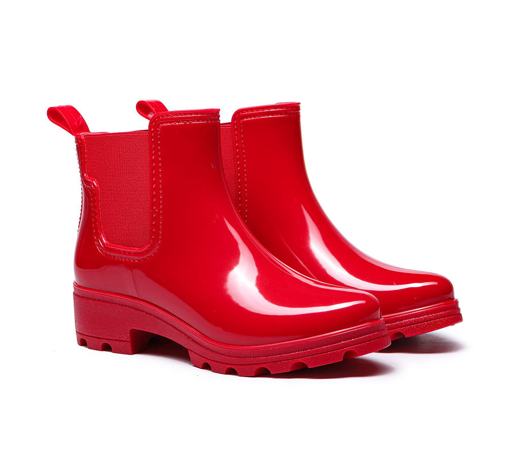 TARRAMARRA® Rainboots, Ankle Gumboots Women Vivily With Wool Insole - Fashion Boots - Red - AU Ladies 10 / AU Men 8 / EU 41 - Uggoutlet