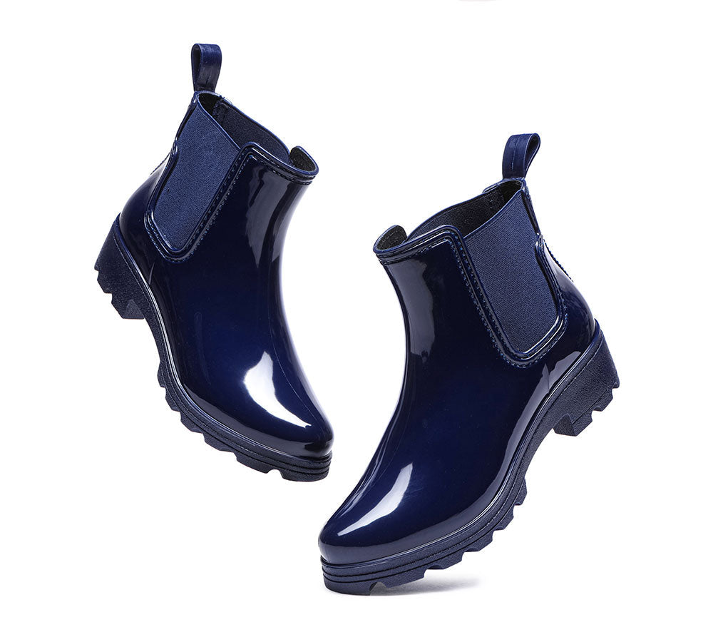 TARRAMARRA® Rainboots, Ankle Gumboots Women Vivily With Wool Insole - Fashion Boots - Navy Blue - AU Ladies 10 / AU Men 8 / EU 41 - Uggoutlet