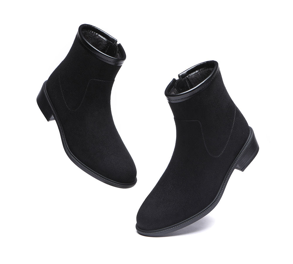 UGG Australian Shepherd® Shearling Ankle Gumboots Women Vinia - Fashion Boots - Black - AU Ladies 5 / AU Men 3 / EU 36 - Uggoutlet