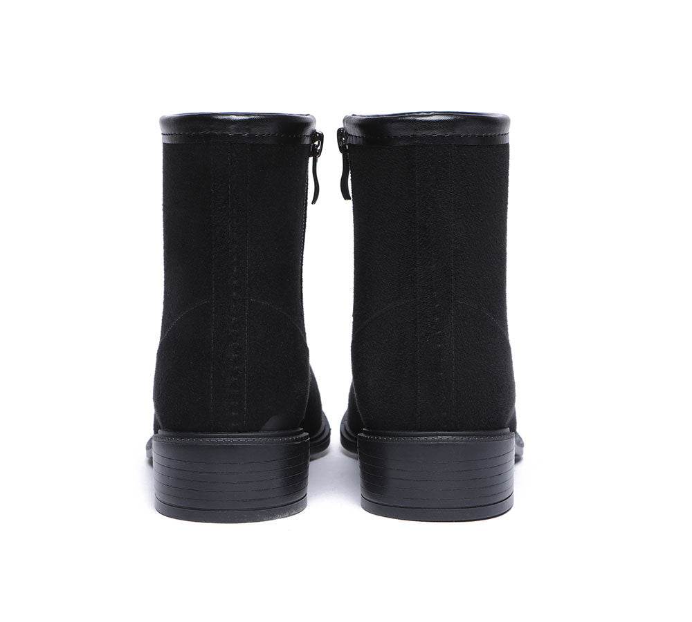 UGG Australian Shepherd® Shearling Ankle Gumboots Women Vinia - Fashion Boots - Black - AU Ladies 5 / AU Men 3 / EU 36 - Uggoutlet