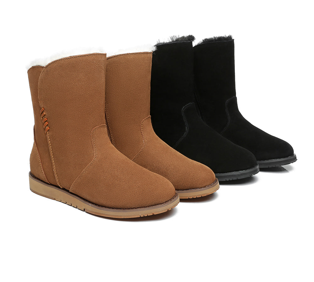 Fashion Boots - TA Corina UGG Suede Boots Women Water Resistant Mid Calf