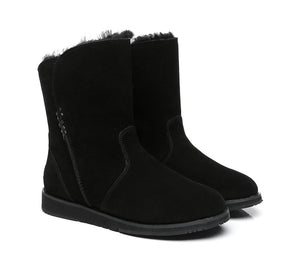 Fashion Boots - TA Corina UGG Suede Boots Women Water Resistant Mid Calf