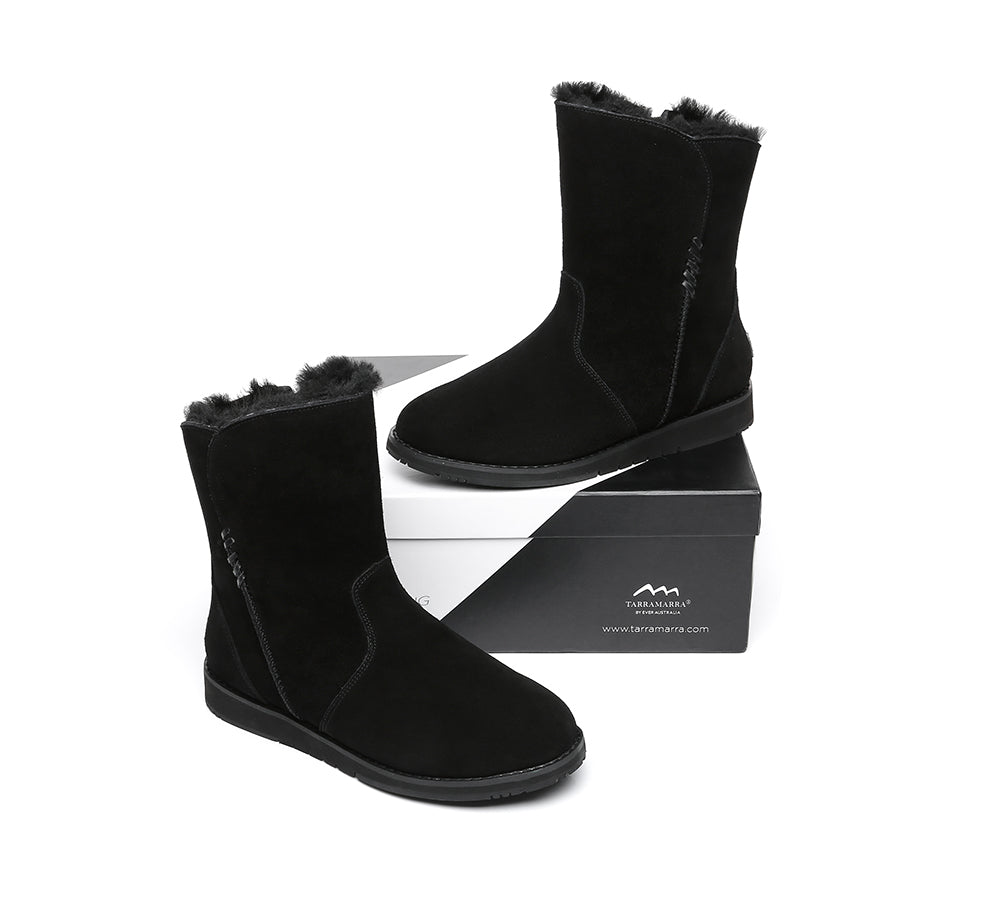 Fashion Boots - TA Corina UGG Suede Boots Women Water Resistant Mid Calf