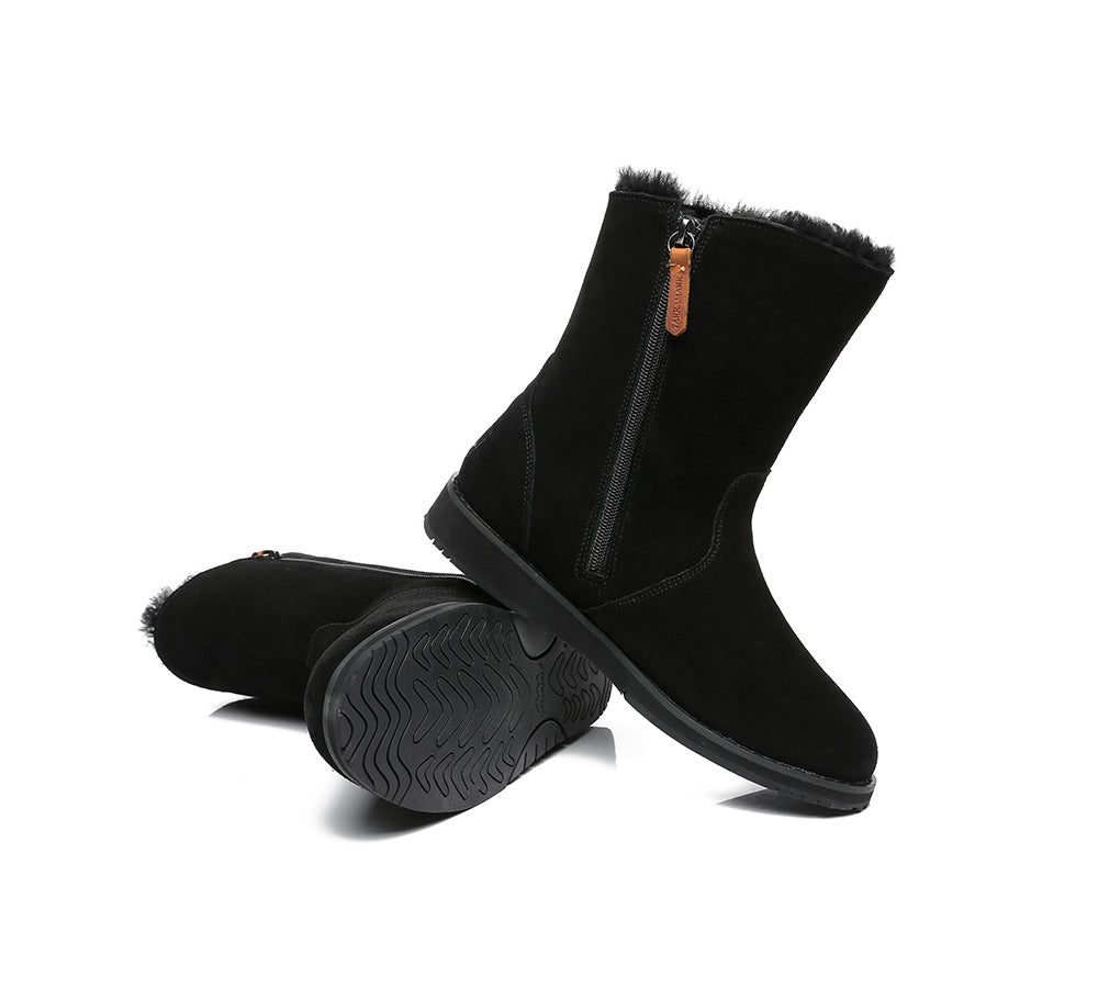 Fashion Boots - TA Corina UGG Suede Boots Women Water Resistant Mid Calf