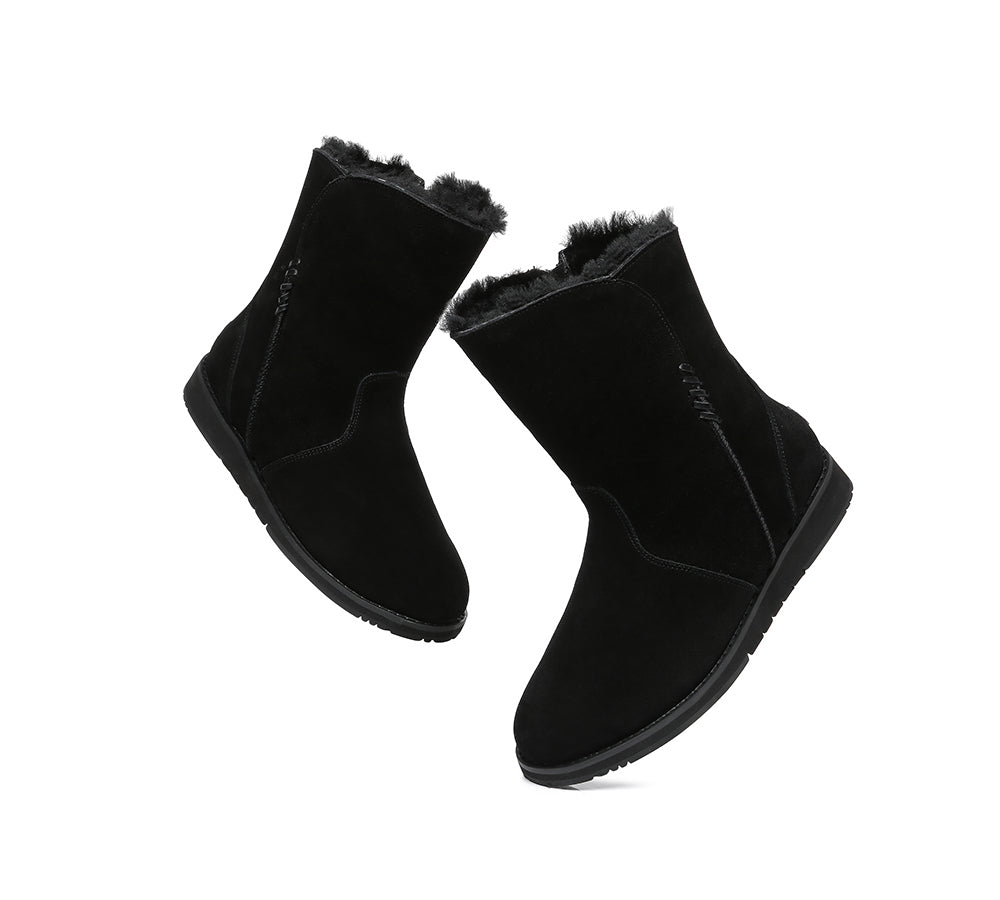 Fashion Boots - TA Corina UGG Suede Boots Women Water Resistant Mid Calf