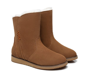 Fashion Boots - TA Corina UGG Suede Boots Women Water Resistant Mid Calf