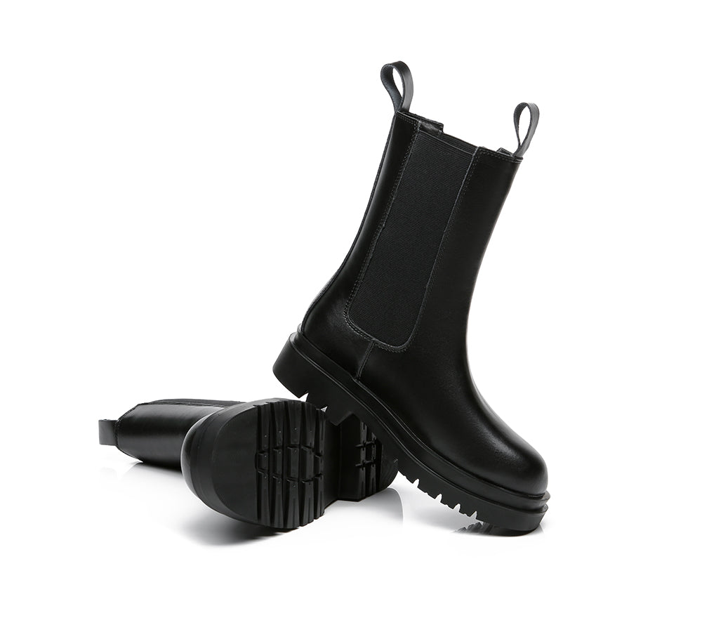 TARRAMARRA® Sherlyn Women Black Ankle Boots Block Heel Wool Lining - Fashion Boots - Black - AU Ladies 10 / AU Men 8 / EU 41 - Uggoutlet