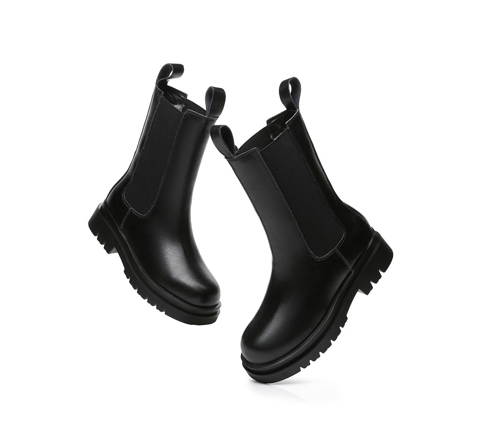 TARRAMARRA® Sherlyn Women Black Ankle Boots Block Heel Wool Lining - Fashion Boots - Black - AU Ladies 10 / AU Men 8 / EU 41 - Uggoutlet
