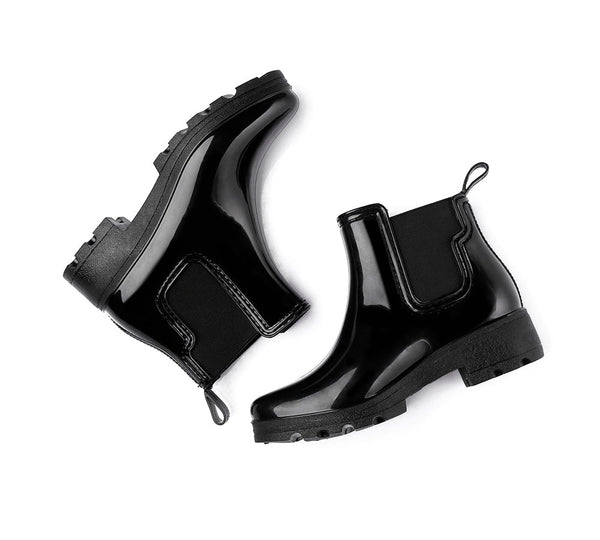 Fashion Boots - UGG Rainboots, Ankle Gumboots Women Vivily With Wool Insole