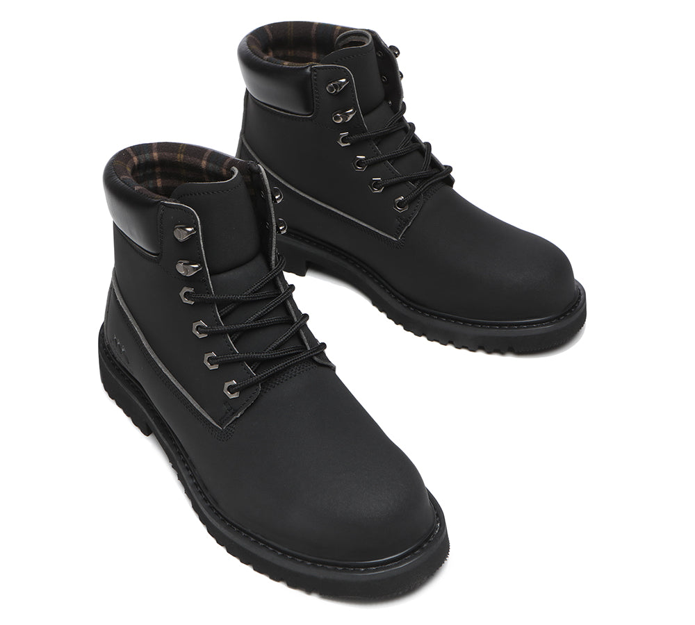 Fashion Boots - Work Safety Lace Up Boots Men Jaden