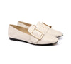 Flats - AS UGG Sally Square Buckle Loafers Opera Flats Almond Toe