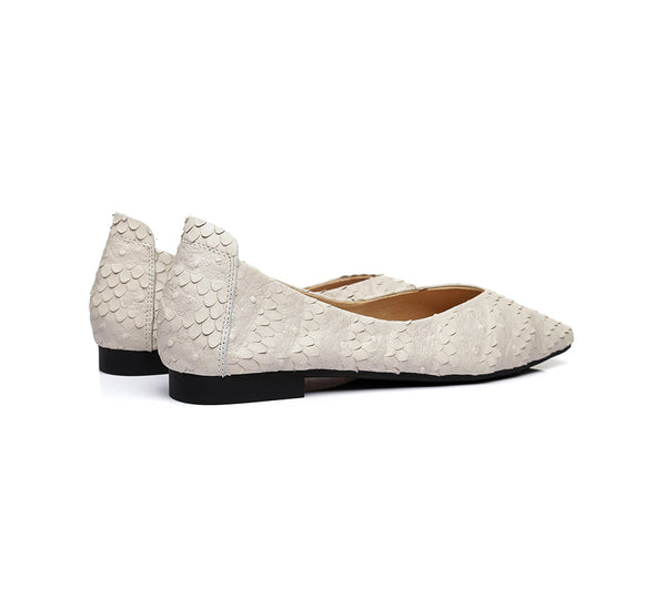Flats - Square Toe Leather Ballet Flat Women Serena