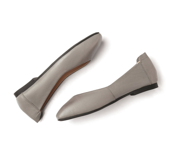 Flats - Square Toe Leather Ballet Flats Women Linda