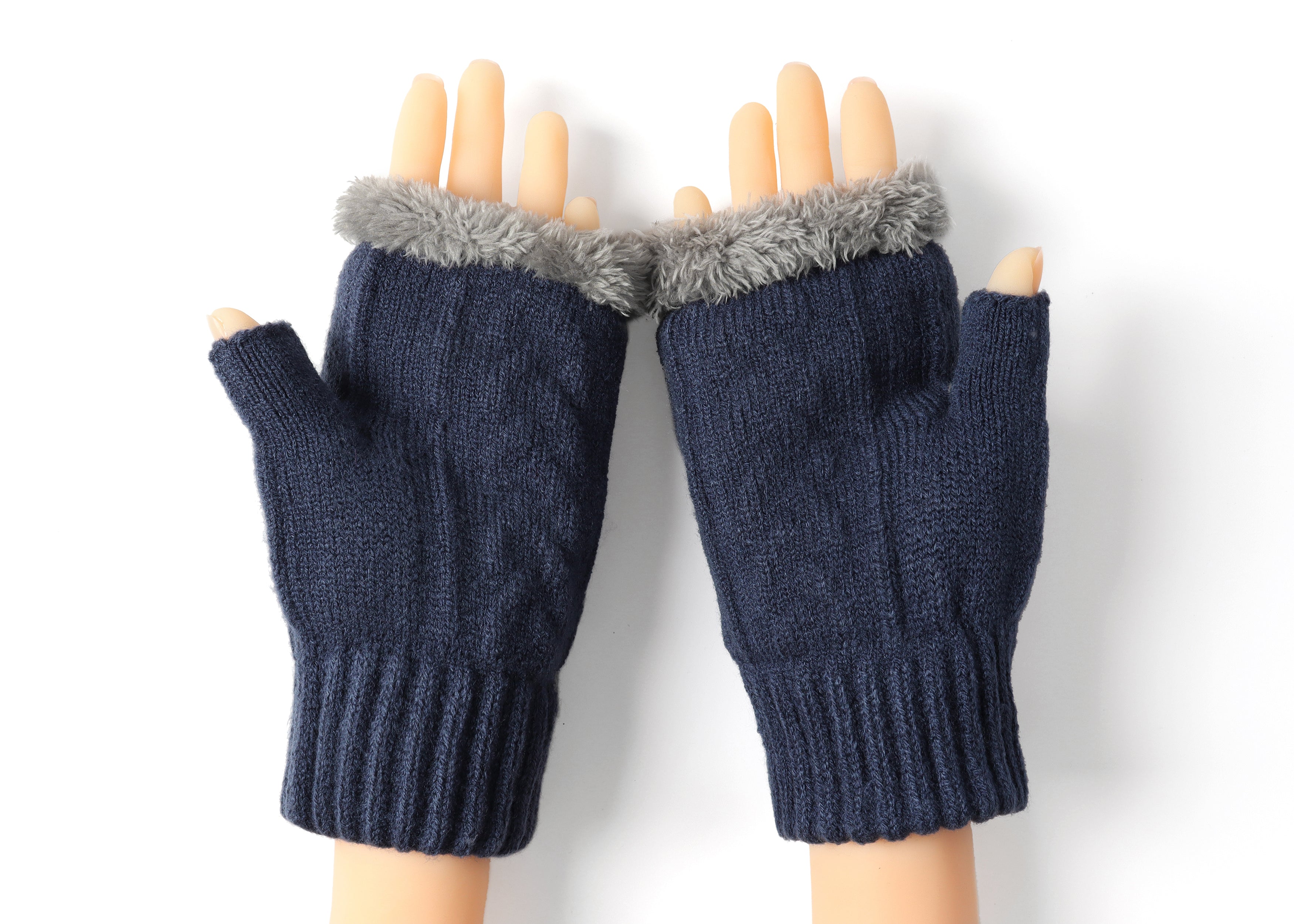 Gloves - Fingerless Double-layer Ultra Plush Knit Gloves