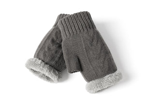 Gloves - Fingerless Double-layer Ultra Plush Knit Gloves