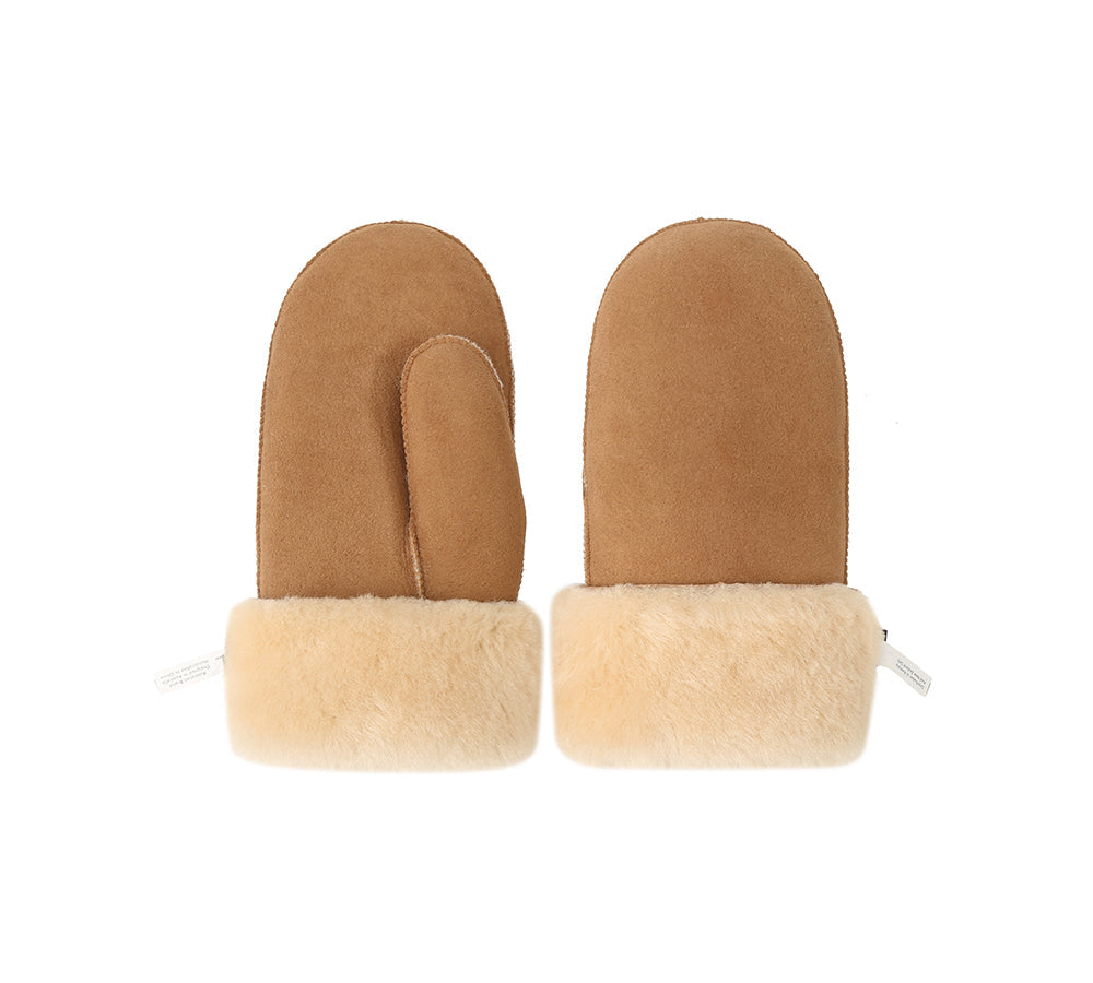 Gloves - Fluffy Sheepskin Wool Mittens