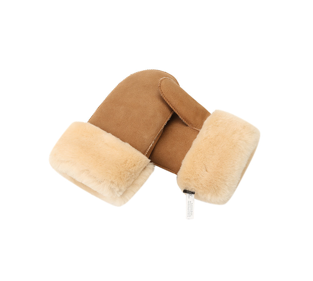 Gloves - Fluffy Sheepskin Wool Mittens