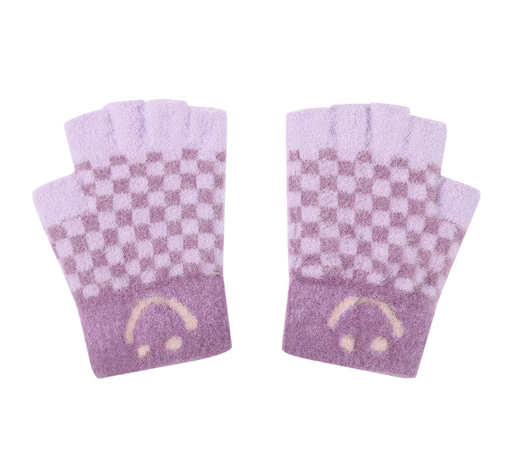 Gloves - Kids Knit Fingerless Ultra Plush Knit Gloves