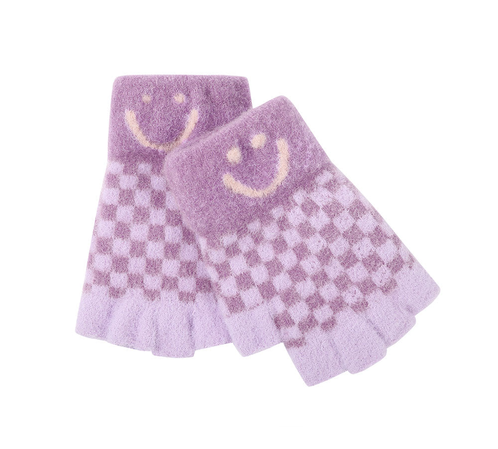 Gloves - Kids Knit Fingerless Ultra Plush Knit Gloves