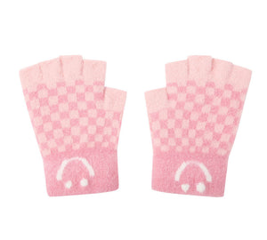 Gloves - Kids Knit Fingerless Ultra Plush Knit Gloves