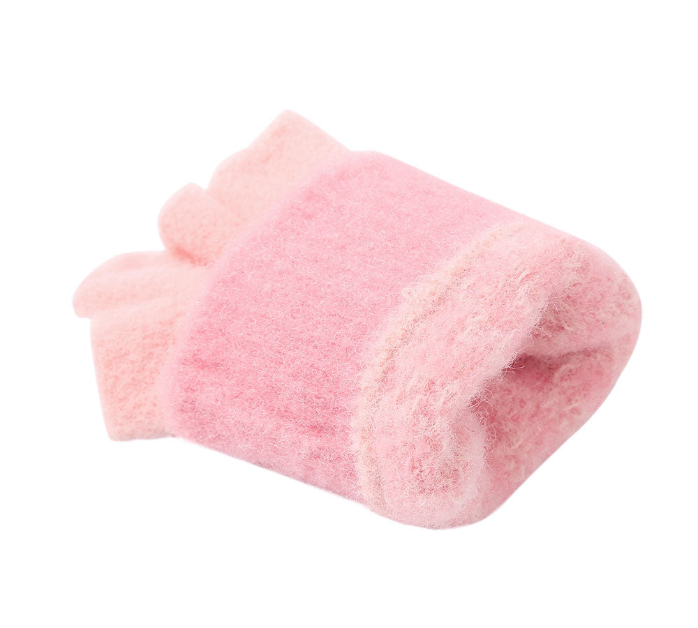 Gloves - Kids Knit Fingerless Ultra Plush Knit Gloves