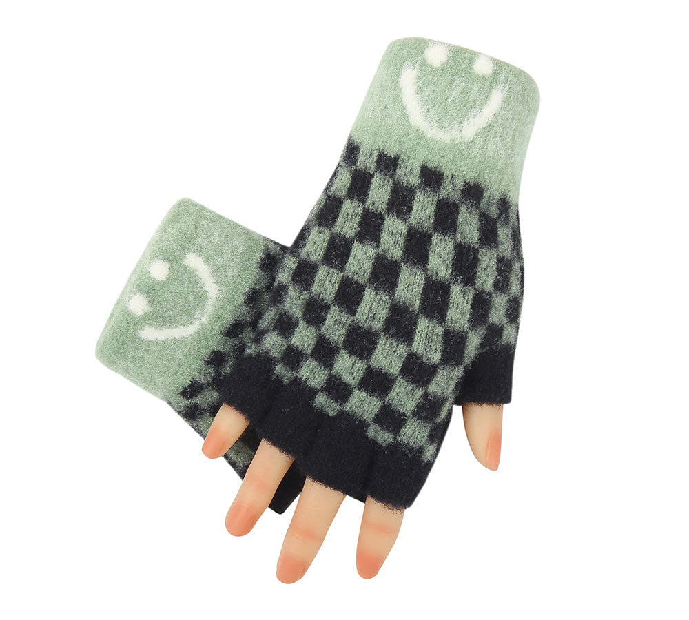 Gloves - Kids Knit Fingerless Ultra Plush Knit Gloves