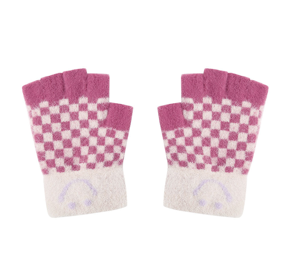 Gloves - Kids Knit Fingerless Ultra Plush Knit Gloves