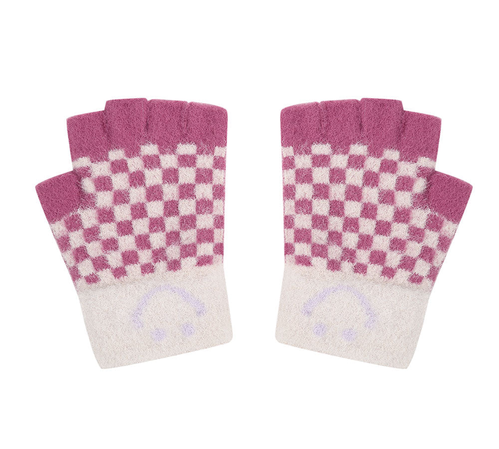 Gloves - Kids Knit Fingerless Ultra Plush Knit Gloves