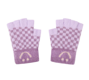 Gloves - Kids Knit Fingerless Ultra Plush Knit Gloves