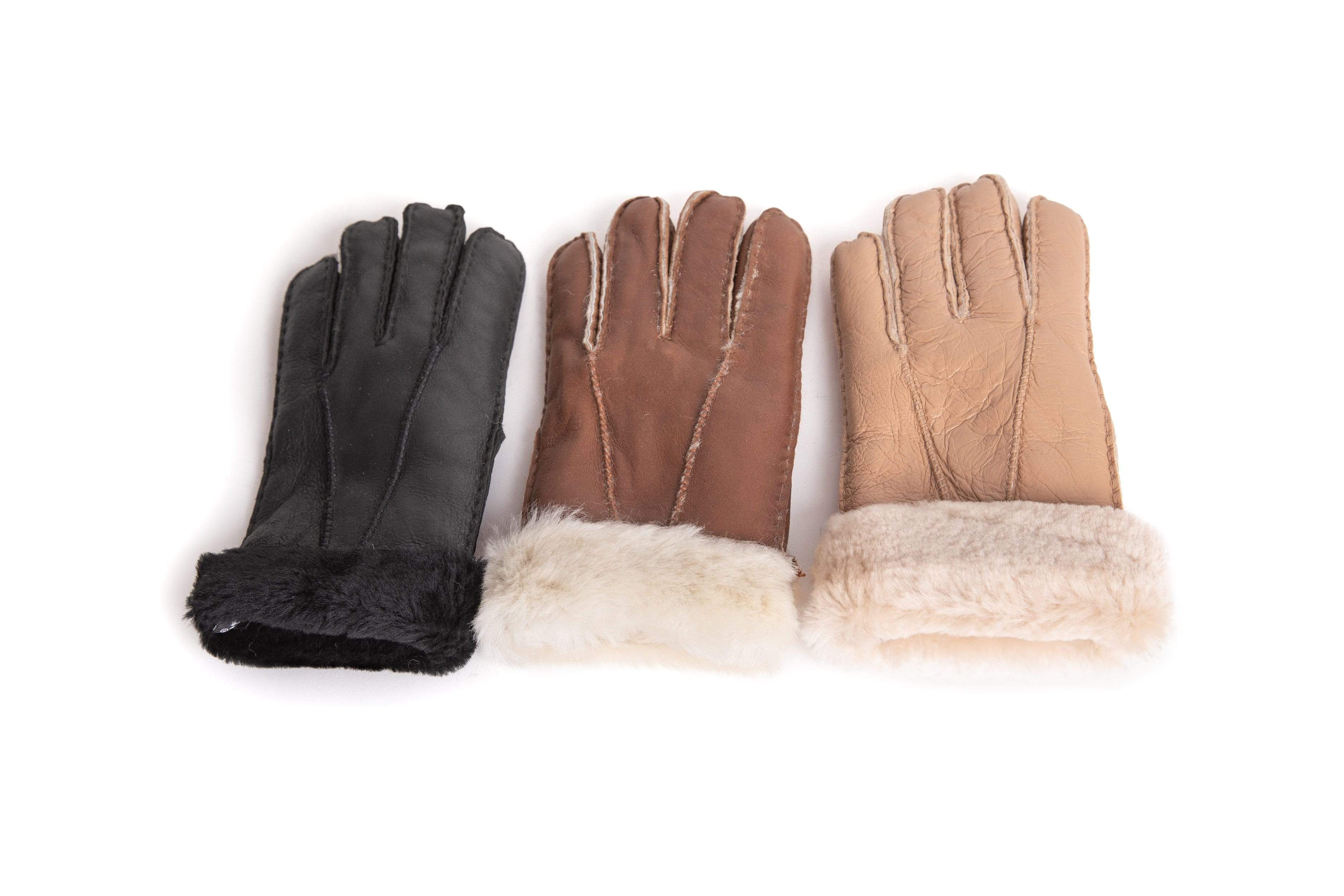 Gloves - UGG Stiching Gloves With Full Grain Leather