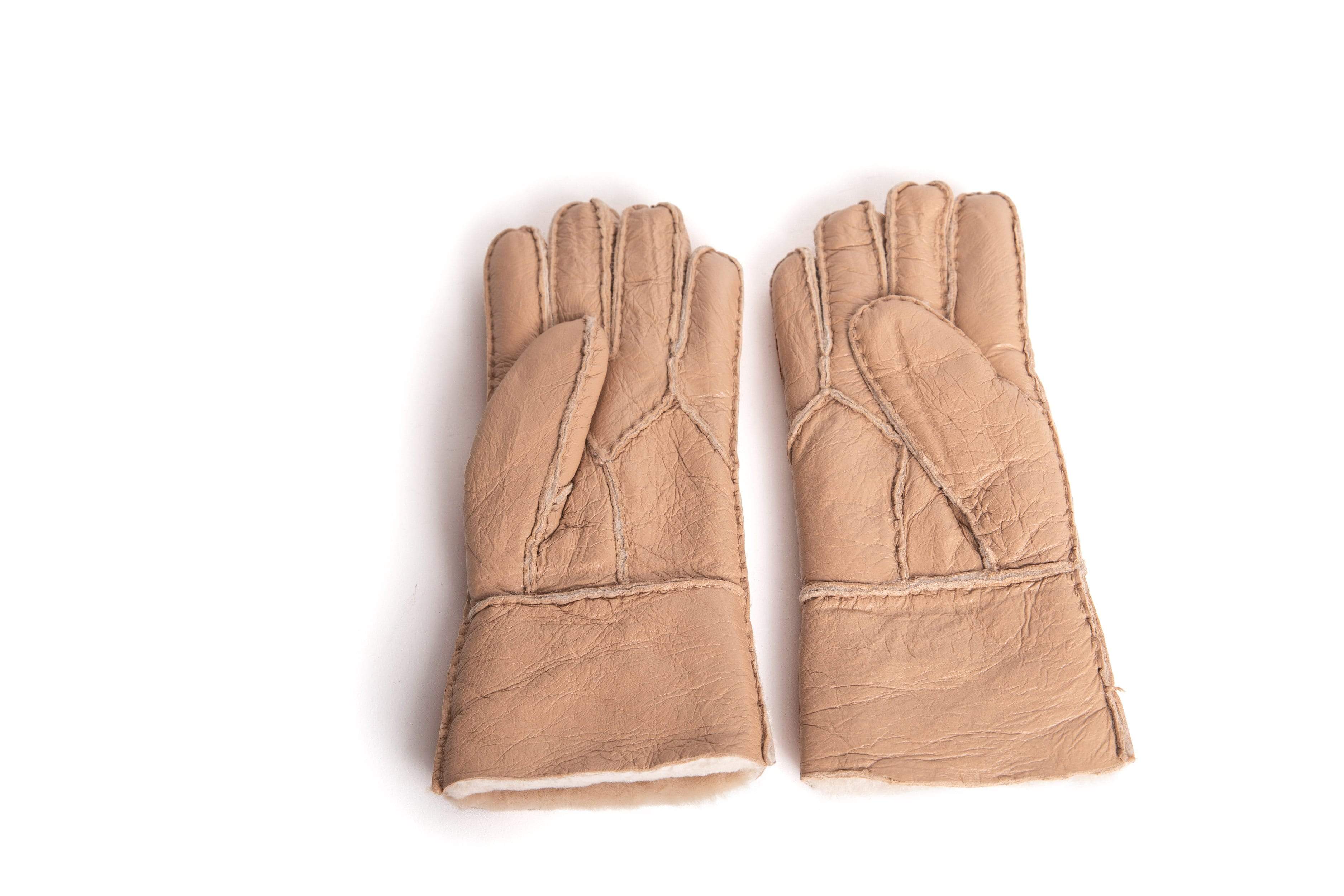 Gloves - UGG Stiching Gloves With Full Grain Leather