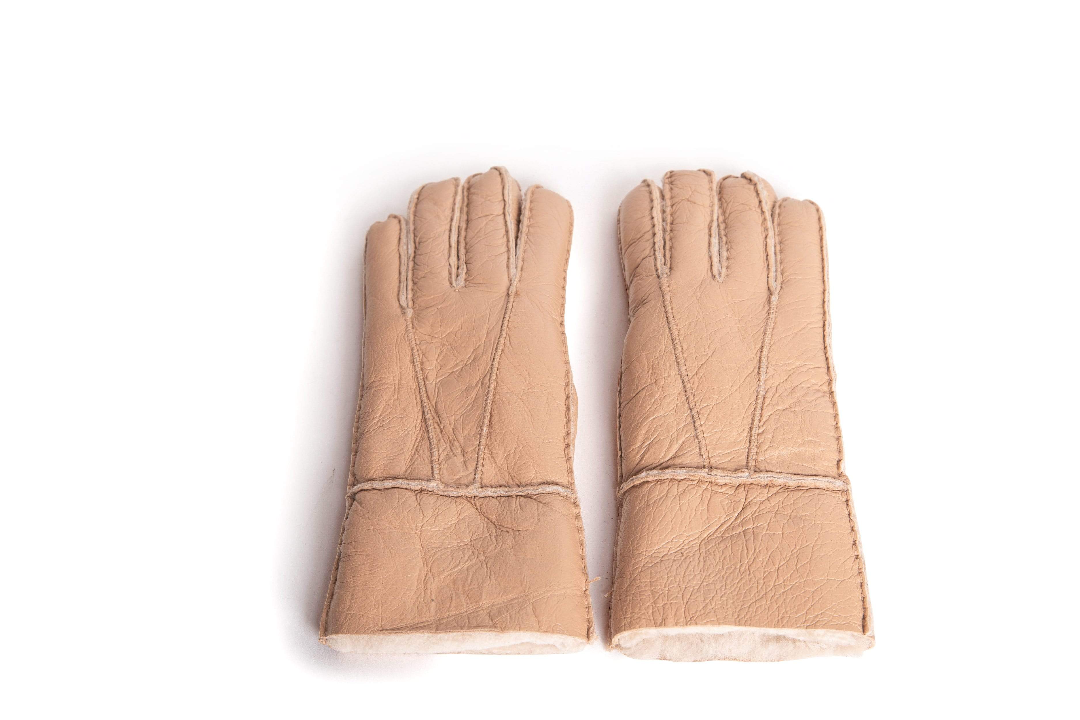 Gloves - UGG Stiching Gloves With Full Grain Leather