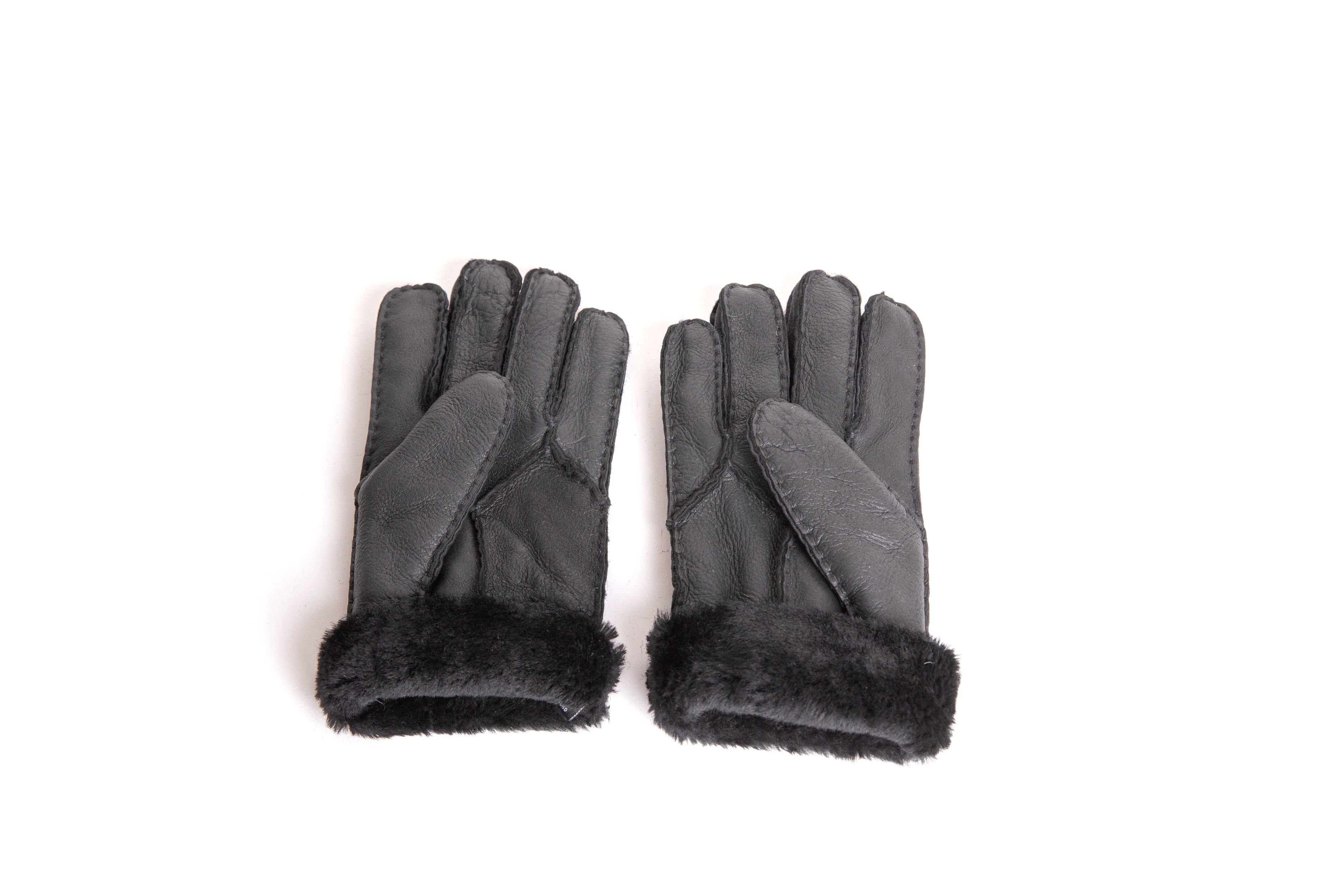 Gloves - UGG Stiching Gloves With Full Grain Leather