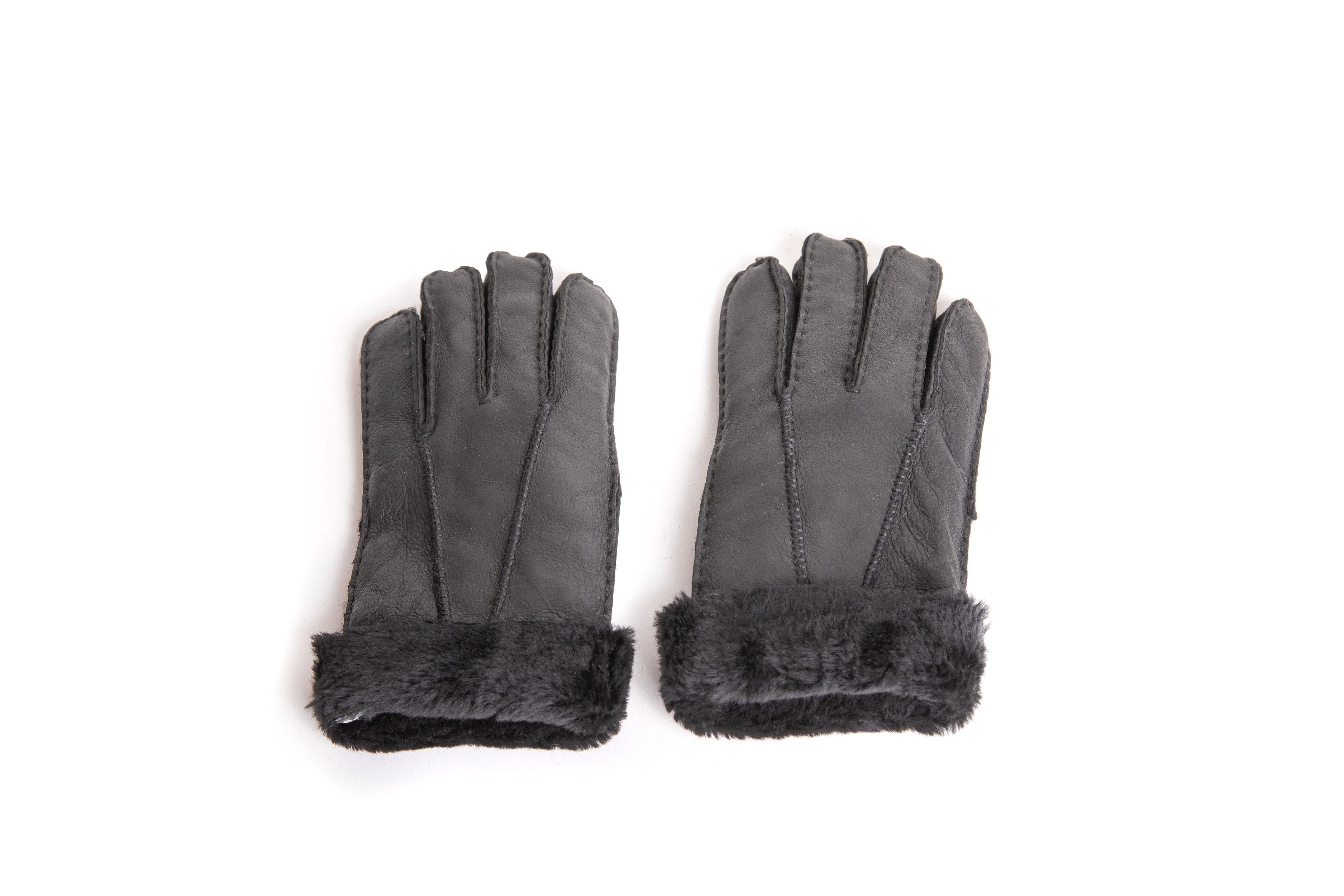 Gloves - UGG Stiching Gloves With Full Grain Leather