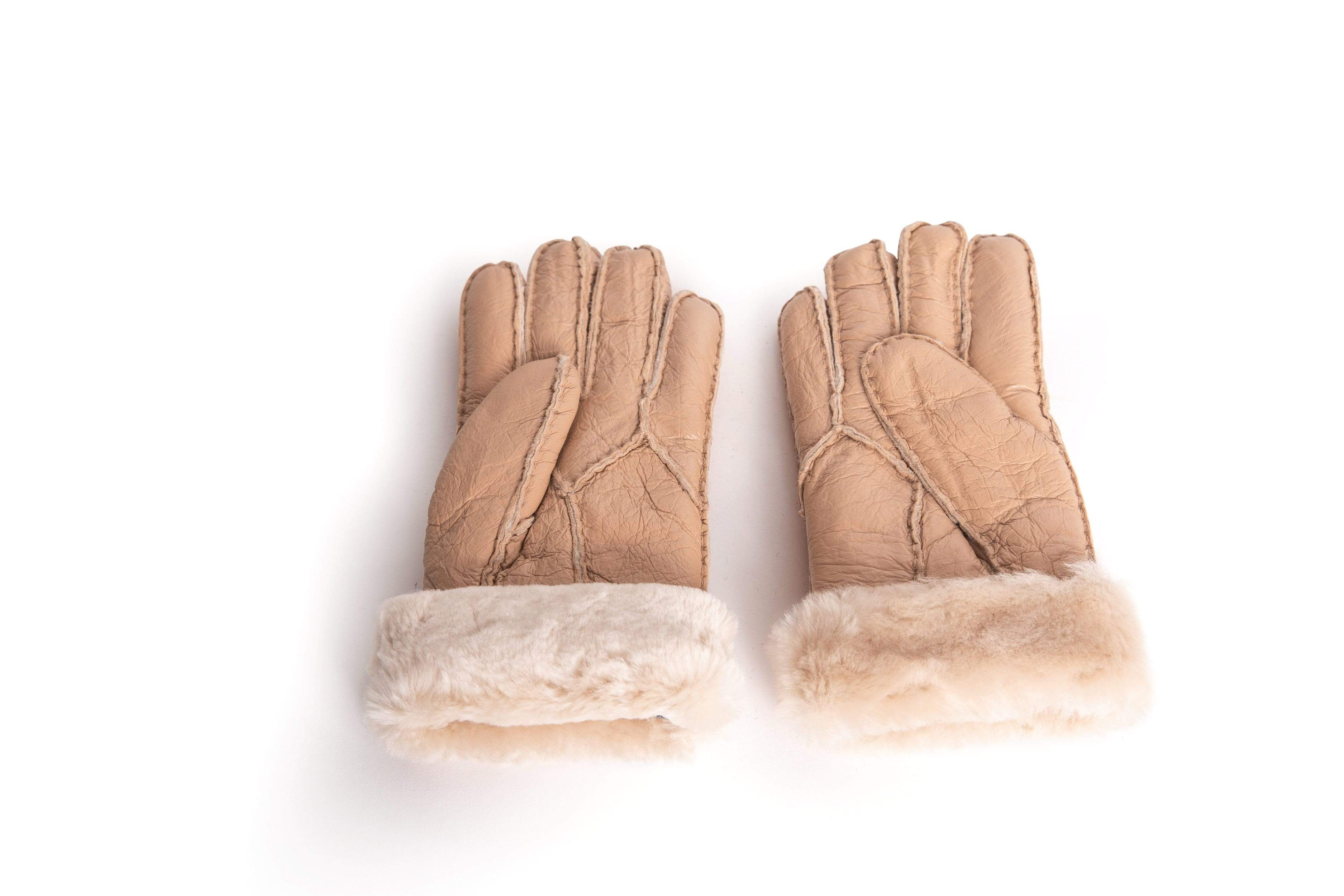 Gloves - UGG Stiching Gloves With Full Grain Leather