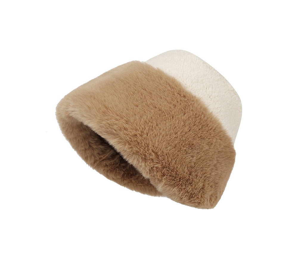 Hats - Suede Fluffy Warm Bucket Hat