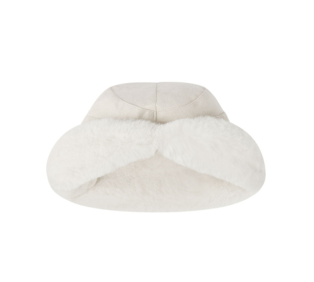 Hats - Suede Fluffy Warm Bucket Hat