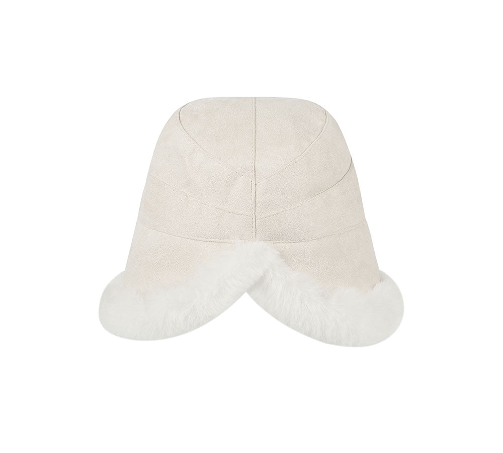 Hats - Suede Fluffy Warm Bucket Hat