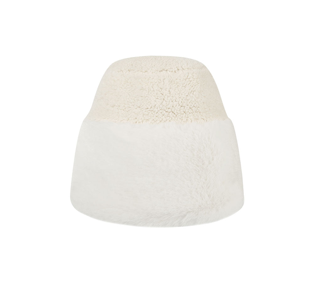 Hats - Suede Fluffy Warm Bucket Hat