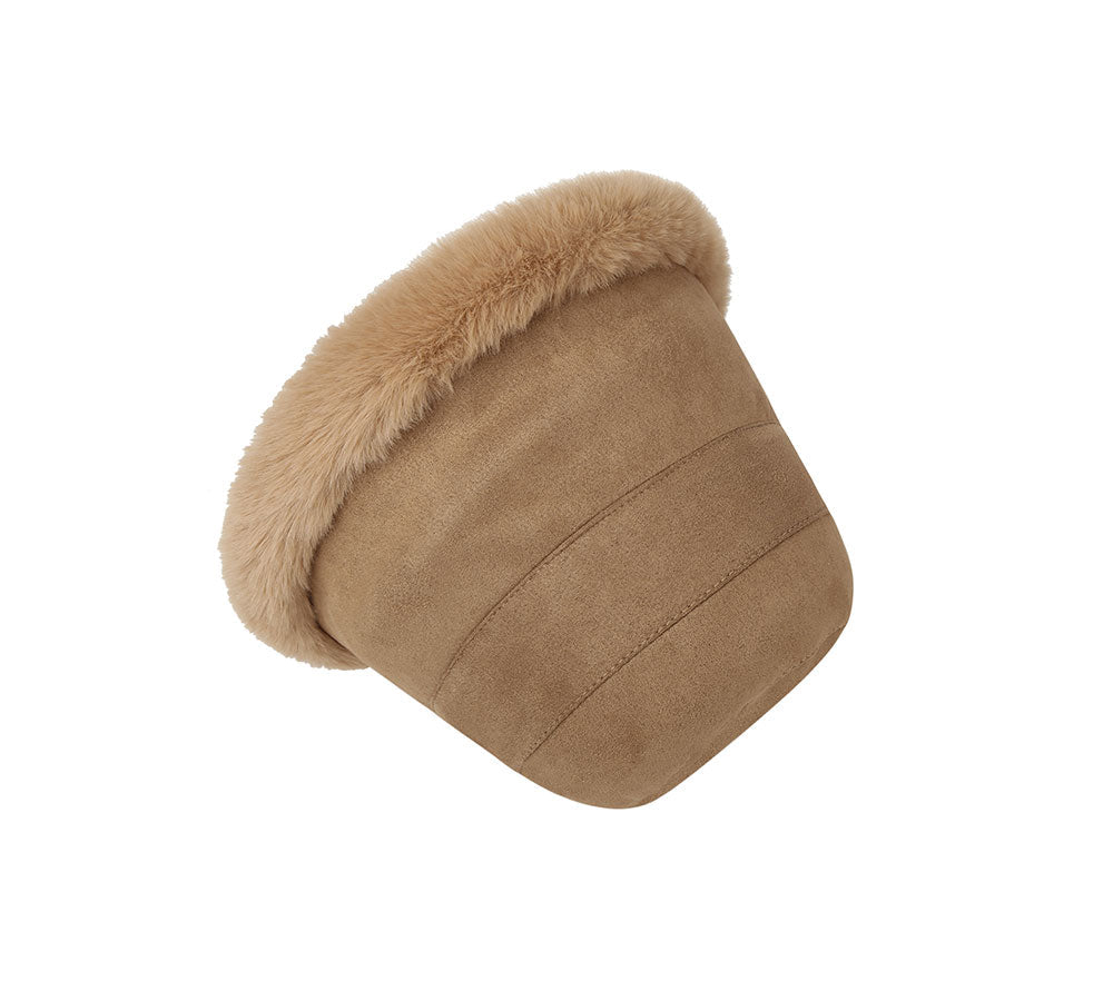 Hats - Suede Fluffy Warm Bucket Hat