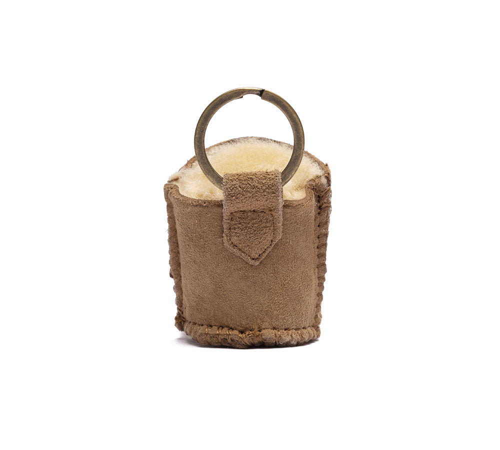 Keyring - UGG Boot Sheepskin Wool Bootie Keyring