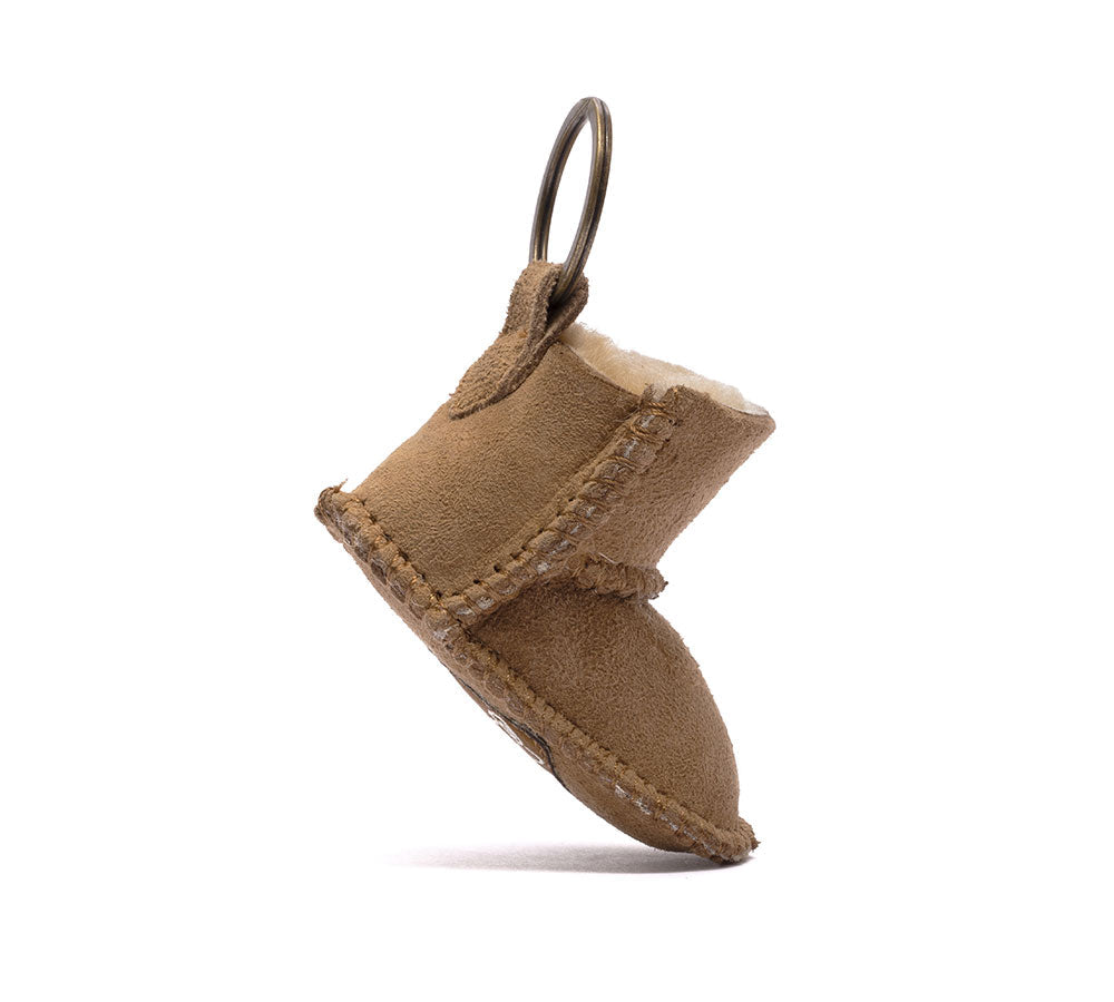 Keyring - UGG Boot Sheepskin Wool Bootie Keyring