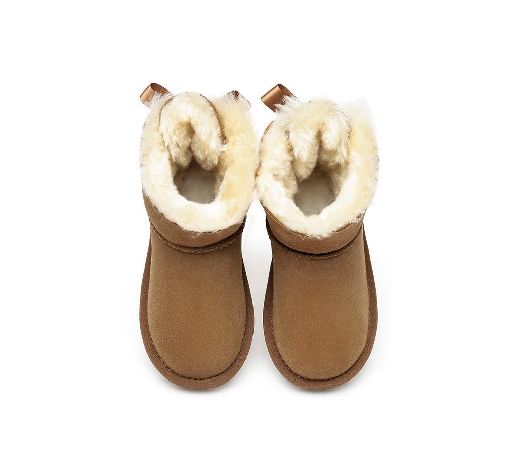 Kids Mini Back Bow Boots - UGG Boots - Chestnut - AU Kids 1 - 2 / EU 33 - Uggoutlet