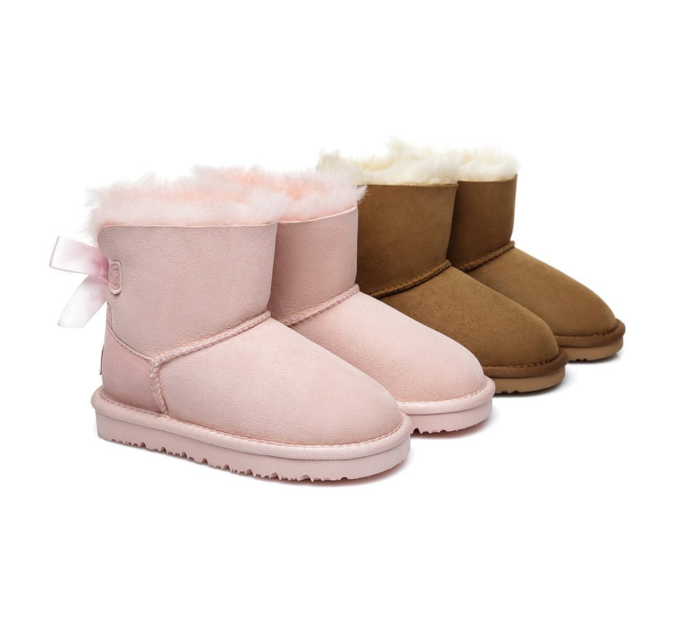 Kids Mini Back Bow Boots - UGG Boots - Chestnut - AU Kids 6 - 7 / EU 25 - Uggoutlet