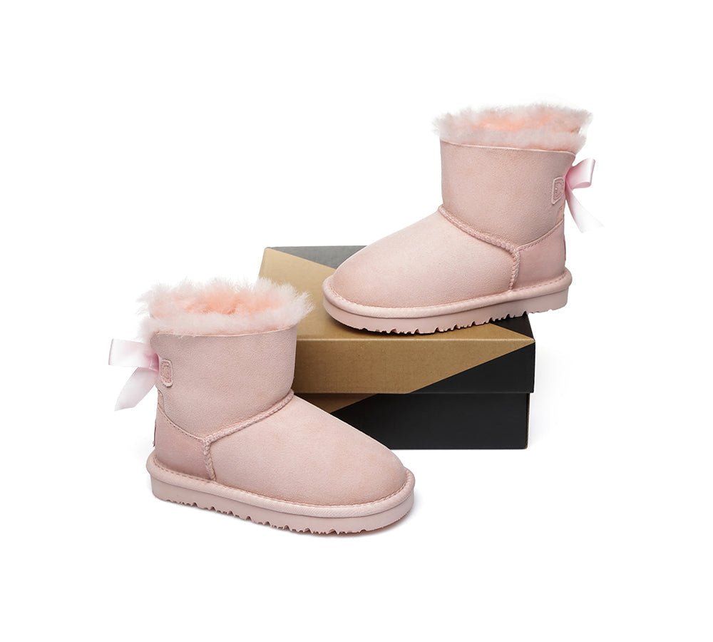 Kids Mini Back Bow Boots - UGG Boots - Pink - AU Kids 1 - 2 / EU 33 - Uggoutlet