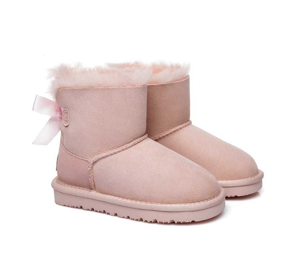 Kids Mini Back Bow Boots - UGG Boots - Pink - AU Kids 1 - 2 / EU 33 - Uggoutlet