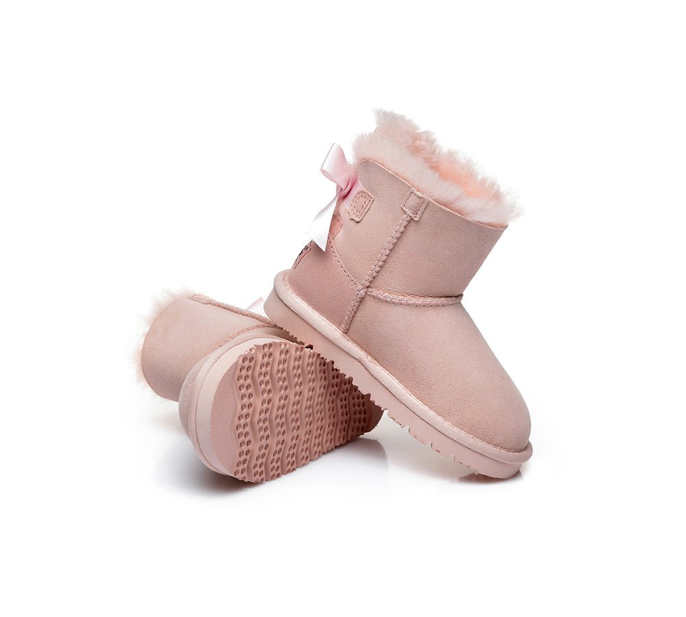 Kids Mini Back Bow Boots - UGG Boots - Pink - AU Kids 1 - 2 / EU 33 - Uggoutlet